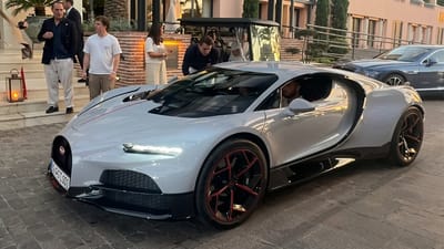 Bugatti CEO Mate Rimac lets a lucky car spotter jump into the driver seat to rev the $4M Tourbillon