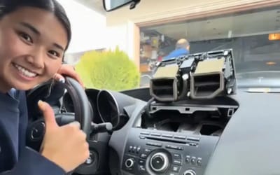 Woman saves hundreds of dollars by doing Mazda 3 upgrade herself, praised for inspiring others