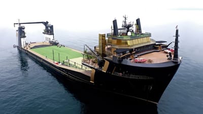 Mystery owner spends 3 years and $40,000,000 transforming a unassuming cargo ship into a luxury megayacht for a very unique reason