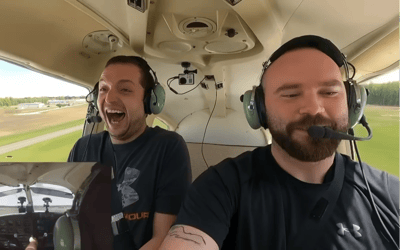 American man spends 6 months secretly getting his pilot’s license then takes control of plane and films his best friend’s reaction