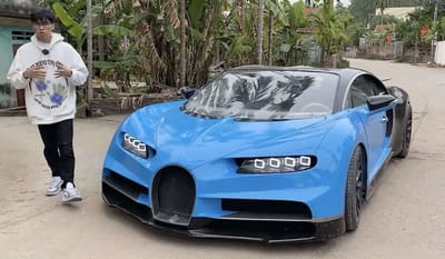 Vietnamese mates make a Bugatti Chiron from clay and fiberglass