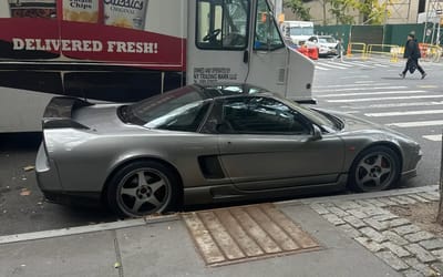 This first generation Honda NSX is a Japanese legend and it is simply parked casually in the middle of New York City