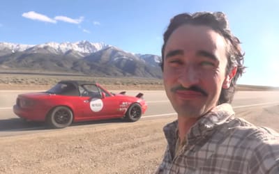 A Californian YouTuber took his Miata to a Nevada ghost town completely frozen in time and found some bizarre attractions