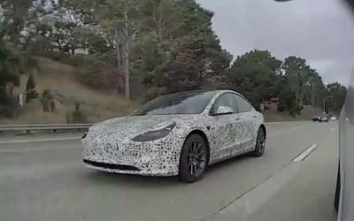 New camouflage Tesla prototype was spotted driving in San Francisco Bay Area