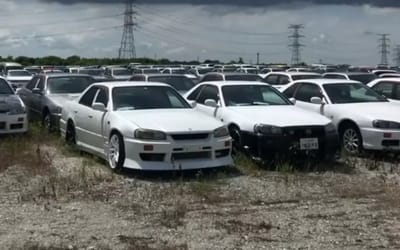 American discovers over 1,000 abandoned Nissan Skyline GT-R sports cars worth millions sitting in Japanese storage lot