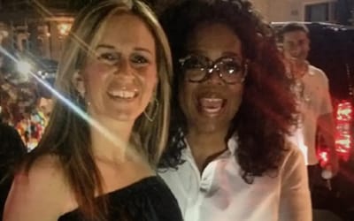 Fan meets Oprah due to SUV accident but thought it was toe-tally worth it