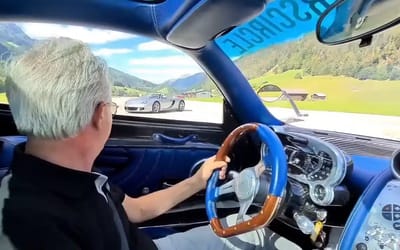 Founder of Pagani Mr Horacio Pagani personally drag raced a Zonda F against a Porsche Carrera GT