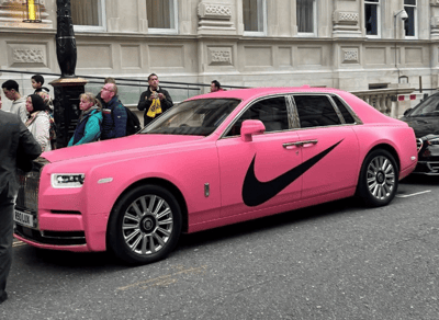 Soccer star Ronaldinho spotted in London with pink Rolls-Royce Phantom