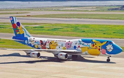 Japan's largest airline had an entire fleet of Pokémon Boeing 747 jets and the details stretched far beyond the livery