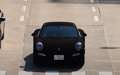 The darkest Porsche in the world is so black it absorbs the light around it