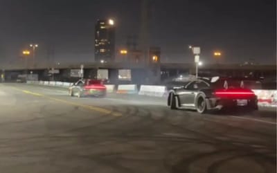 Buddies in California transform childhood game into epic Porsche drifting challenge