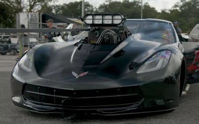 Purpose-built drag racer C7 Corvette hits 200 mph in 3.5 Seconds, faster than most cars reach 60 mph