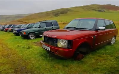 Abandoned Range Rover graveyard is full of hundreds of the luxury 4x4s left to die