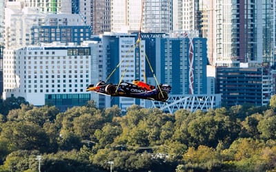 Red Bull literally takes speed sky-high as they fly an F1 car over Texas via helicopter