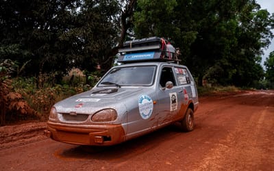 These guys are driving from London to Cape Town in a Reliant Robin