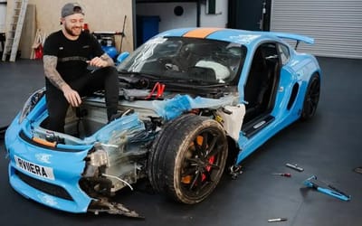 Restorer only has a matter of days to fix a totaled Porsche GT4 that ‘shouldn’t be repaired’ before deadline