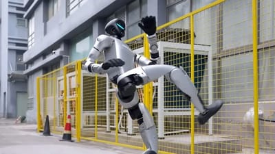 China's AI robot T-800 joins the police in patrolling the streets in wild video that looks like it's from the future