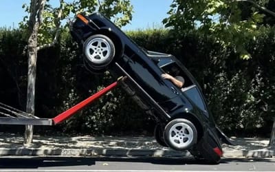 Rare 1980s car worth $5M falls off back of car transporter in San Francisco in most expensive mistake