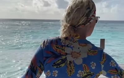 Supercar Blondie jet skis up to private villa in the Maldives that costs the same as a Tesla for one night