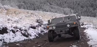 Driving a military Humvee 1,084 miles to Kansas in a snow storm went…well, terribly