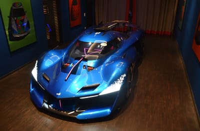 Alpine's Alpenglow is a fully running hydrogen V6 prototype with blue brake lights and the only thing coming out of its exhaust is water