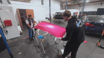 Mat Armstrong's best friend's car wrap color shocked everyone in the workshop and the transformation is extraordinary