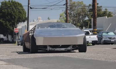 California man says his custom Tesla is finally alive after 3D-scanning a Cybertruck hood onto a Model S Plaid