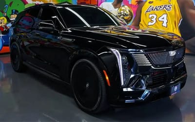When shop customized Shaq’s new Escalade he said if he fits in it they can have his Dodge Hellcat