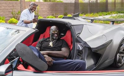 Shaquille O'Neal receives the biggest ever Chevy Corvette, and it's one of the stealthiest custom builds in history