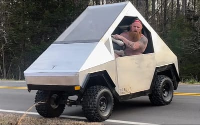 Man creates the Tesler Siber Truck as an alternative to the Tesla Cybertruck