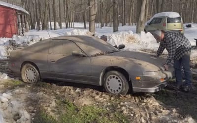 This Nissan 240SX is being cleaned for the first time in 25 years… and the gunk is shocking