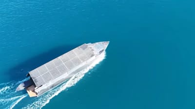Man who built solar-powered yacht that can run forever overtakes sailing boat 3 times its size despite making mistake