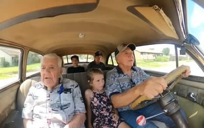 Son fixes WWII veteran dad’s 1946 Cadillac for his 102nd birthday so he can drive it one last time