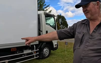 Box truck is so stealthy you can't even tell it's a luxury camper with a patio