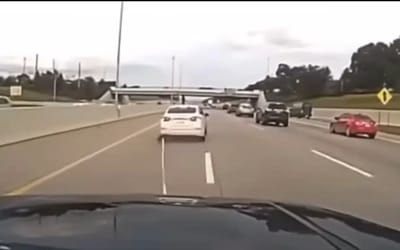 Dashcam video shows Michigan police using grappler device to almost immediately end chase and retrieve stolen car