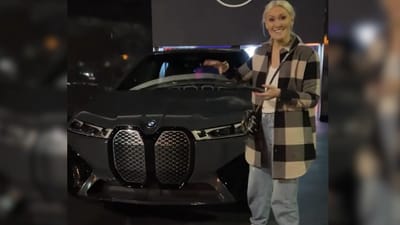 Supercar Blondie showed off futuristic car that changes color at the click of a button then revealed its secrets