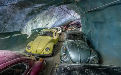 Dozens of vintage Volkswagens found hidden inside Swiss mine