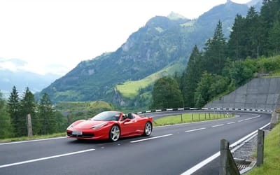 Switzerland has so many millionaires that one out of every 18,000 citizens has a brand-new Ferrari