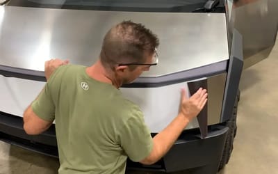 US company has created interchangeable magnetic wraps for Tesla Cybertrucks that costs a fraction of a normal one