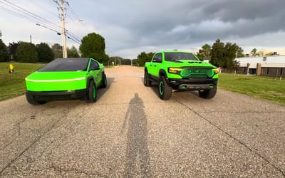 Georgia man drag raced a $130,000 Tesla Cybertruck against a gas-powered Ram TRX and it wasn’t even remotely close