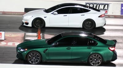 Tesla Model S Plaid embarrassed a BMW M3 so badly in a drag race the Bimmer just bowed out