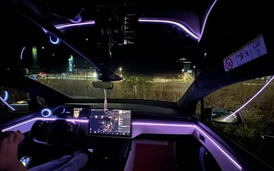 Woman transforms Tesla Model X into futuristic spaceship-like vehicle