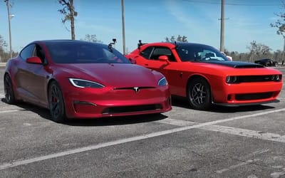 Dodge Demon 170 races a Tesla Model S Plaid in Florida to settle the battle of gas vs EV