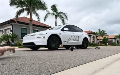 Tesla owner puts FSD to the ultimate test by simulating pedestrians in the street and it doesn't go great