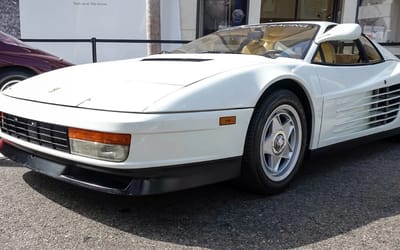 White Ferrari Testarossa driver gives a review of the car after one full year of owning it