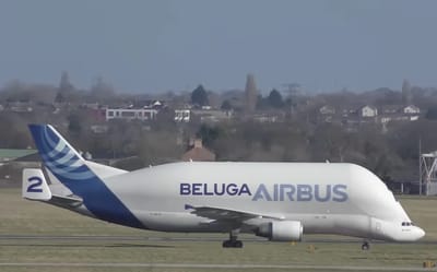 Airbus Beluga manages to look even weirder as pilot successfully pulls off very tricky crosswind landing