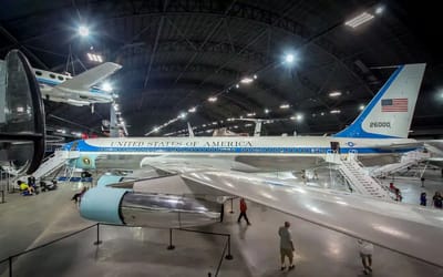 Seeing inside Air Force One built for President Kennedy is unbelievable as it just seems to go on forever