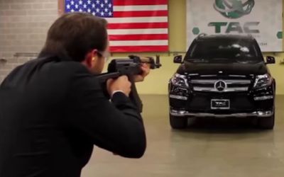 The CEO of a bulletproof car company took shots from an AK-47 to prove its security