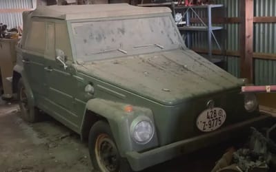 A Volkswagen known in the US as the 'Thing' emerges after 50 years in storage