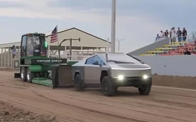 These guys put a Cybertruck to the test to see if it would survive a tractor pull and it did much more than just survive